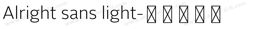 Alright sans light字体转换